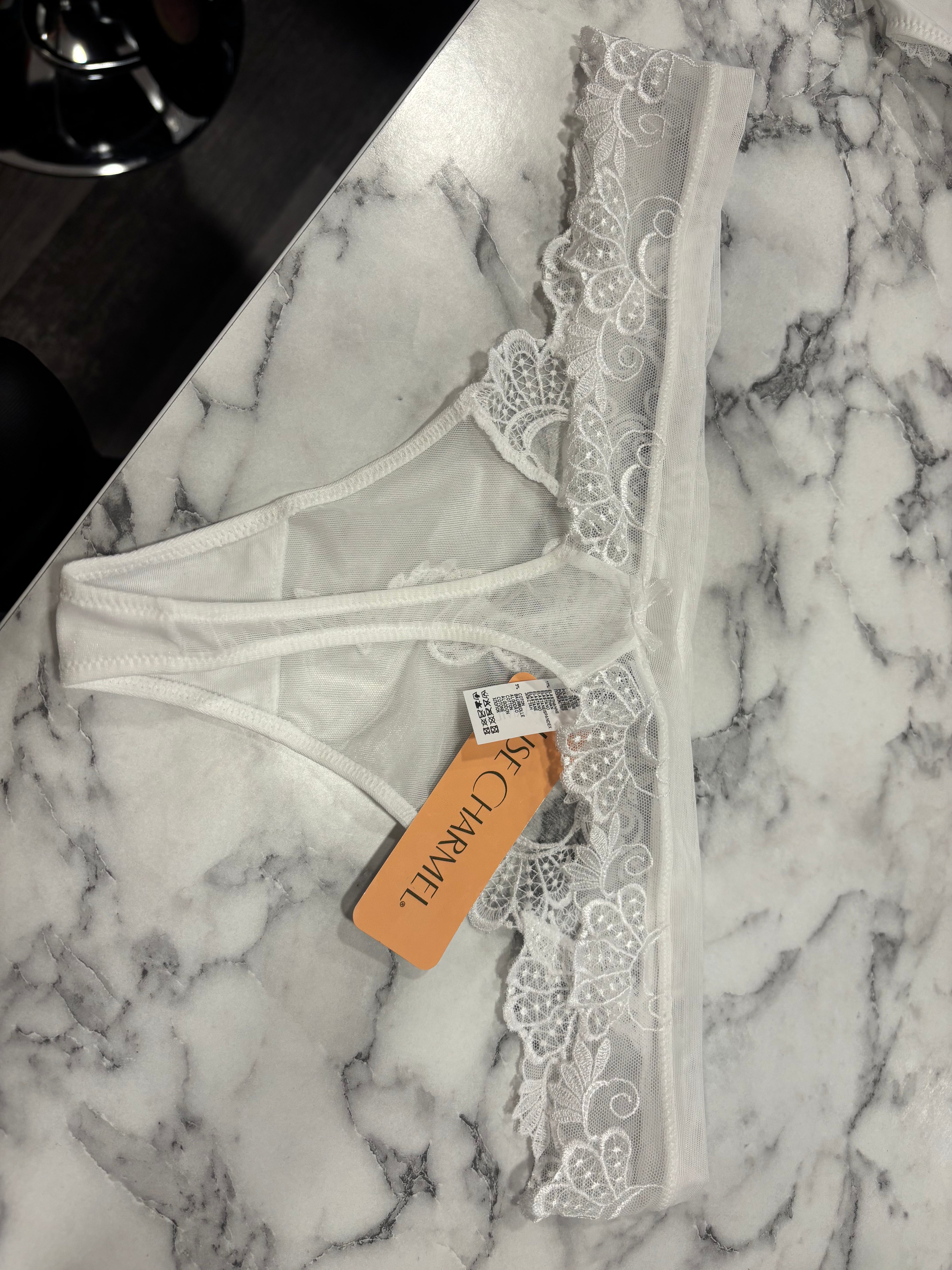 LISE CHARMEL white lace thong