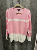 Sunday baby pink and white detail jumper