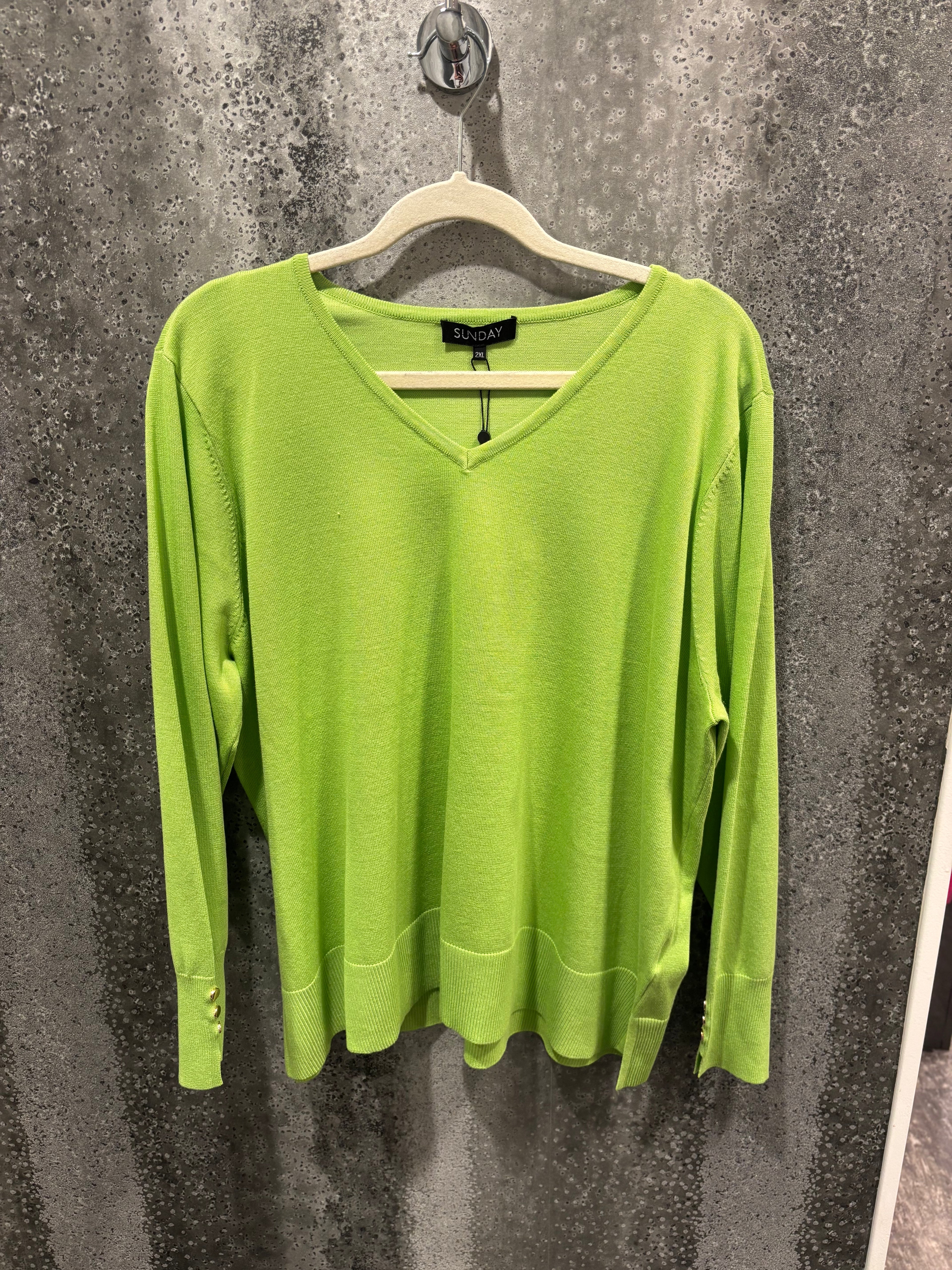 Sunday lime green jumper