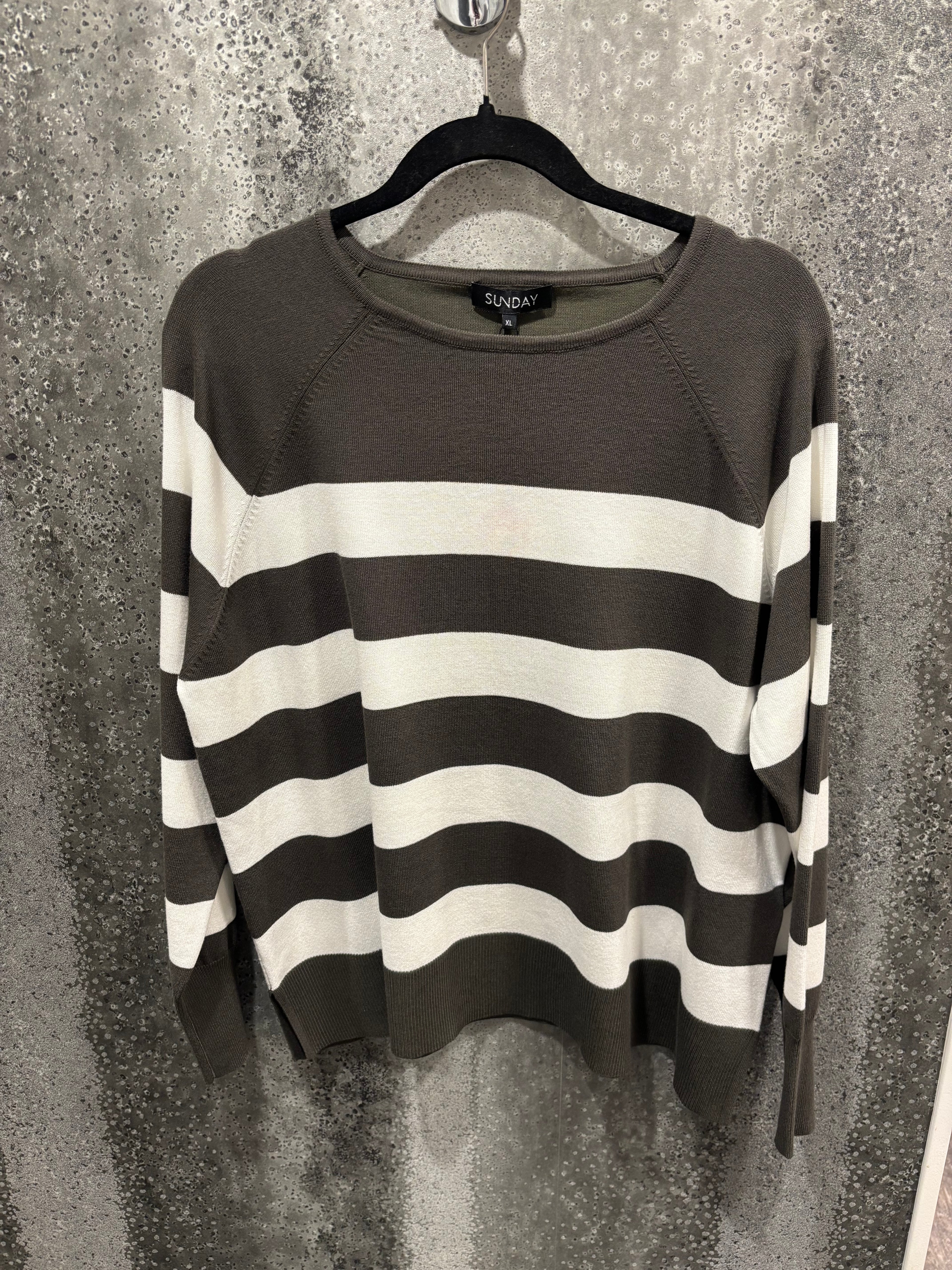 Sunday khaki stripe jumper