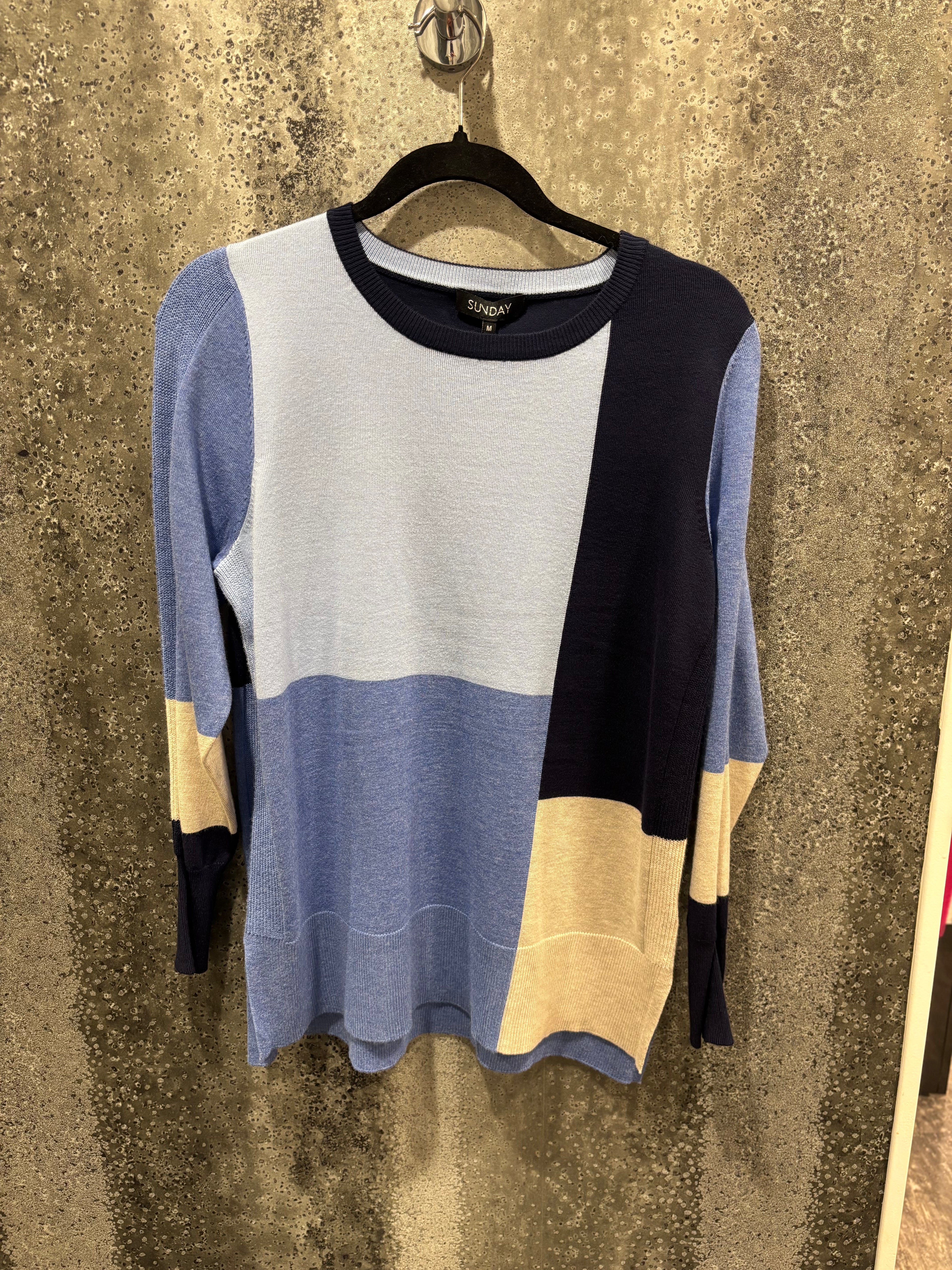 Sunday Blue abstract jumper